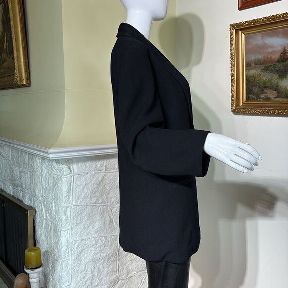 Sarah Johnson Tuxedo Style Black Crepe Blazer Jacket - Picture 4 of 7